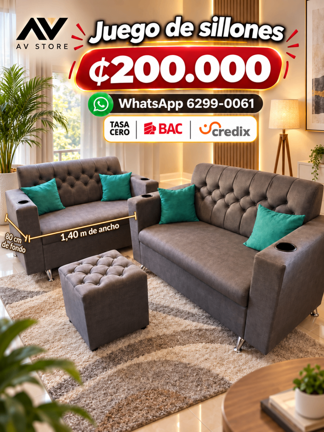 Juego de sala sillones 