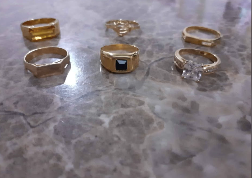 Anillos baño de oro 10K y 14K – tallas 6 y 7 – Jacó Costa Rica