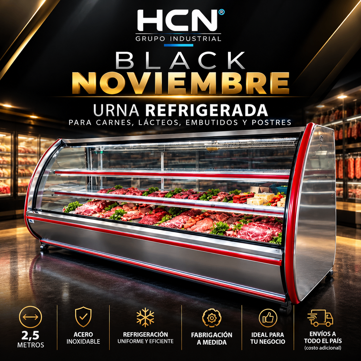 Urnas Refrigeradas para Carnicerías en Costa Rica | Fabricación a Medida