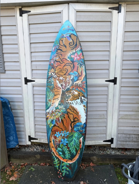 Tabla de Surf Decorativa Vintage Arte – Santa Teresa Costa rica