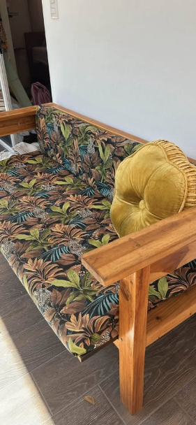 Sofá exterior de madera hecho a mano en venta – Jacó