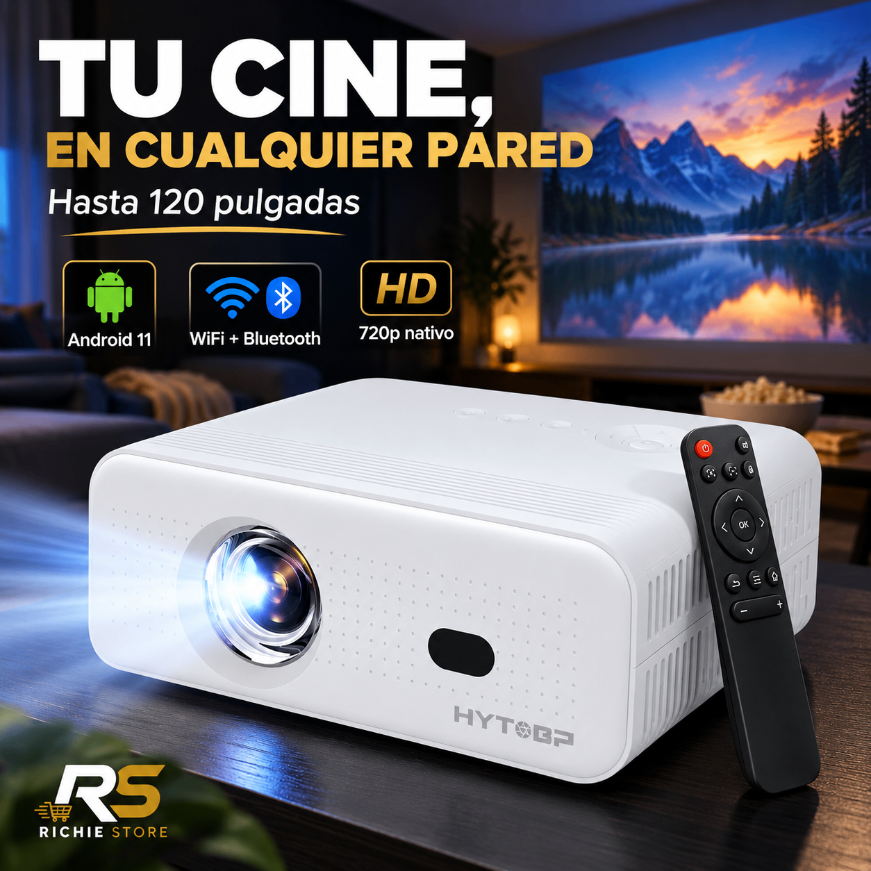 📽️ Proyector Portátil HYTOBP L012 Android WiFi Bluetooth HD 120”