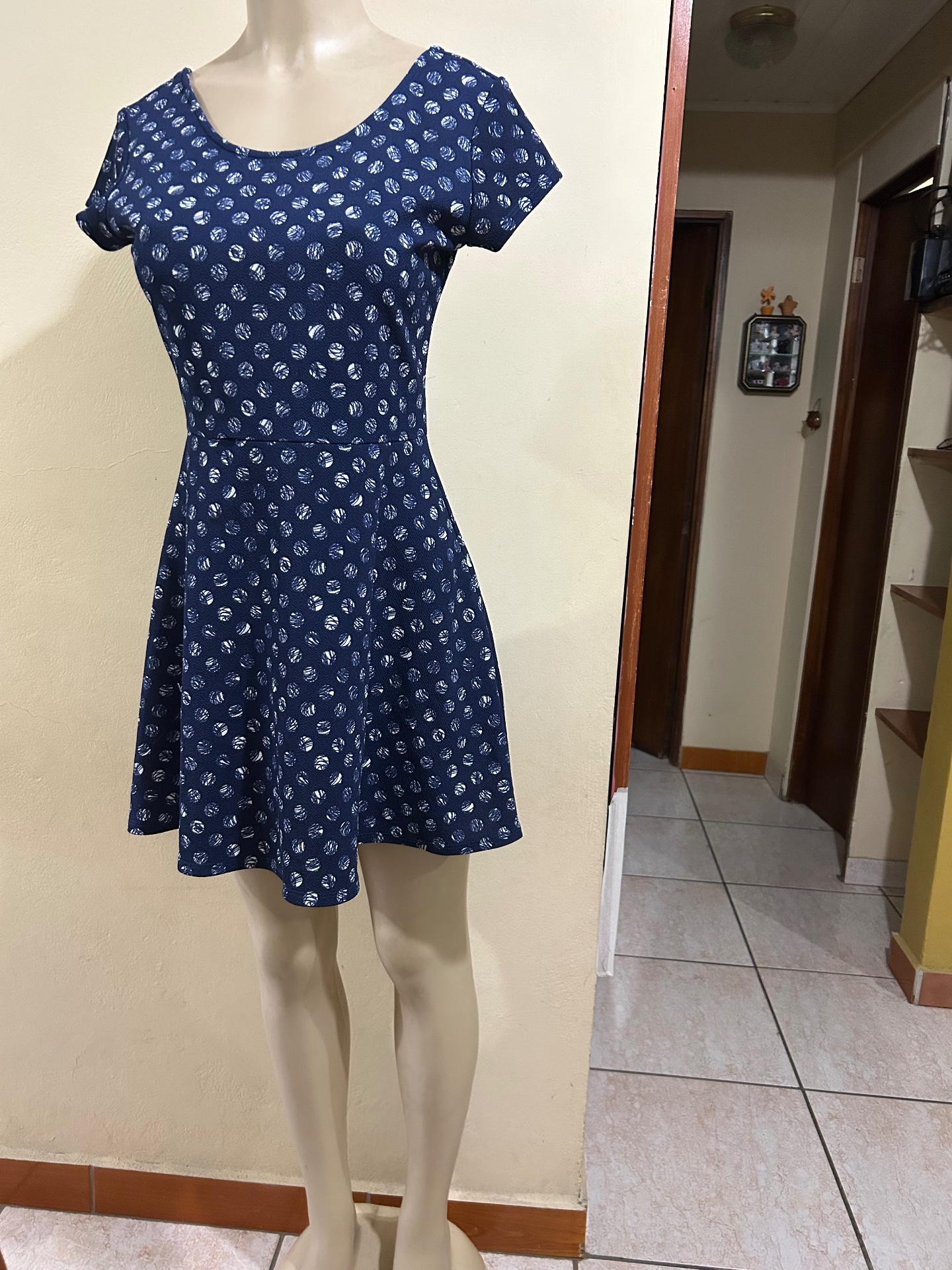 Vestido azul corto 