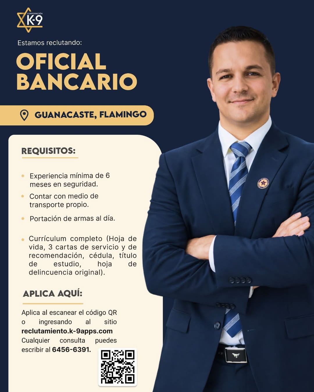 Oficial Bancario / Oficial de Seguridad – Empleo en Flamingo, Guanacas