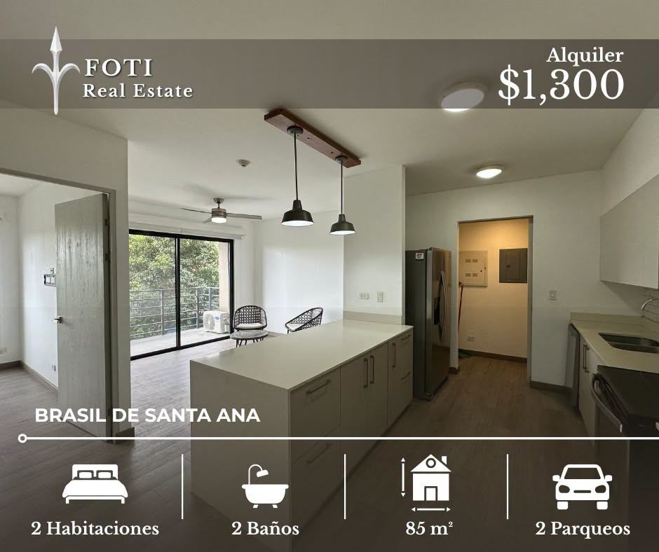 Apartamento en alquiler en Brasil de Santa Ana | 2 habitaciones $1.300