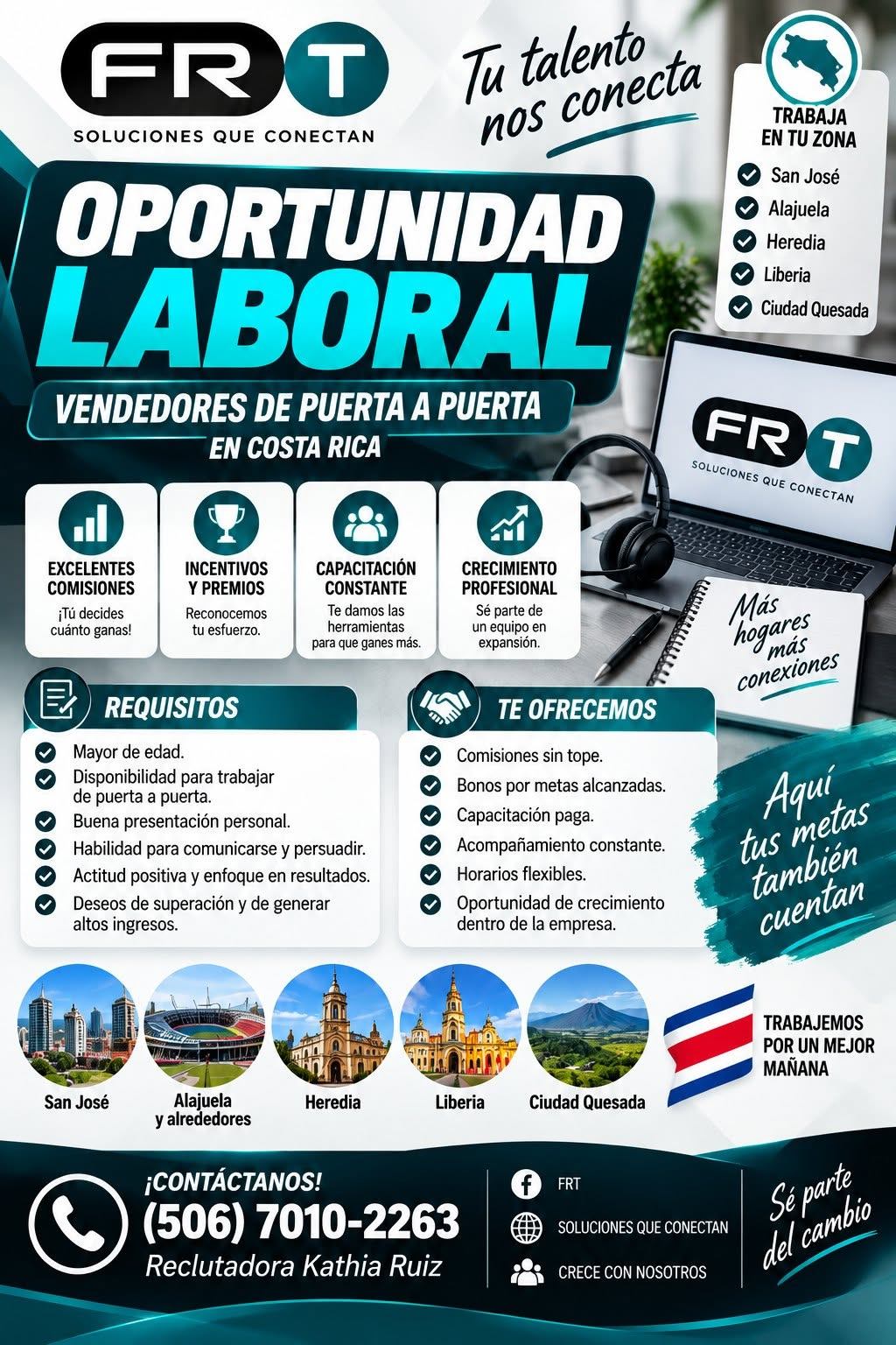 Vendedores Puerta a Puerta – Empleo en San José, Alajuela, Heredia