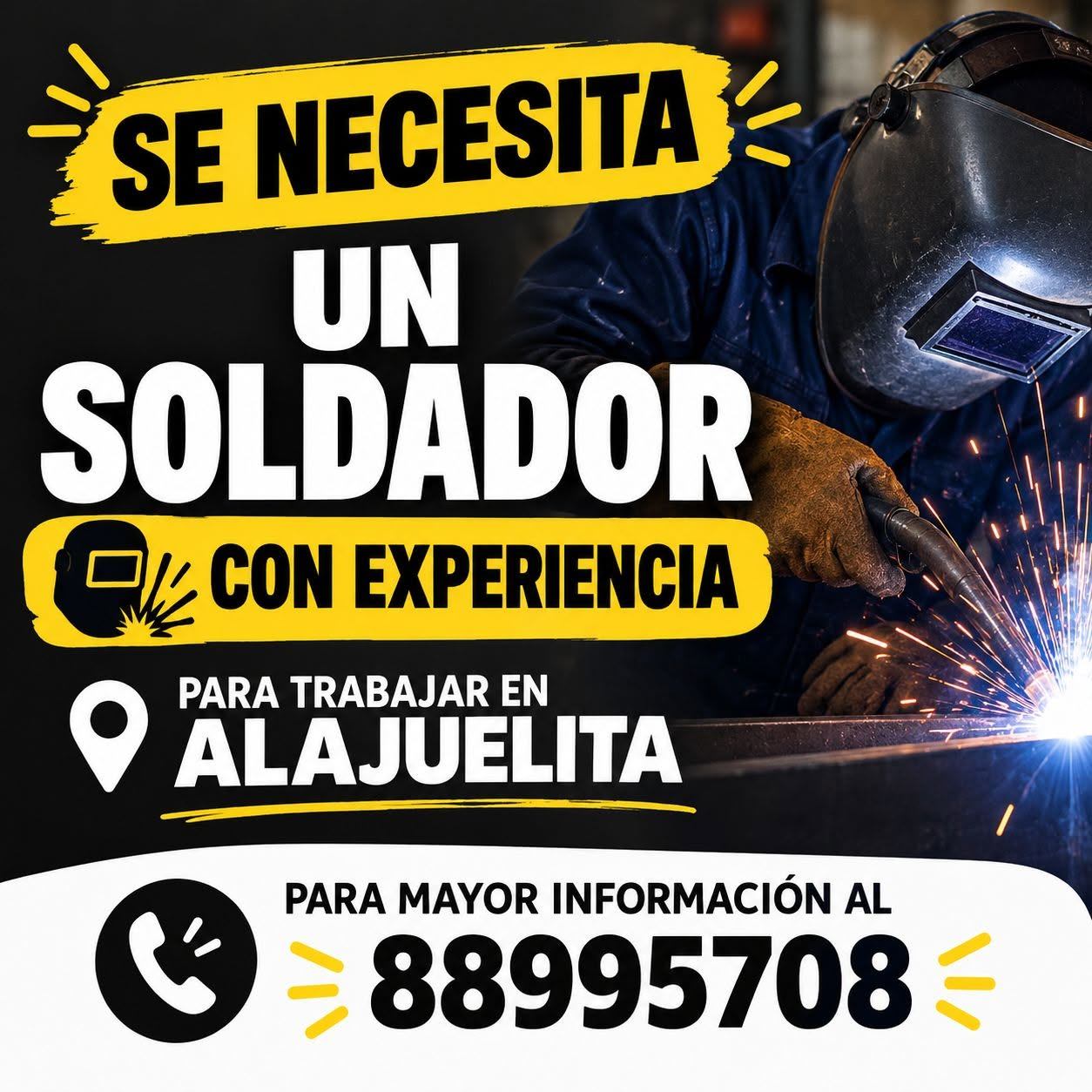 Soldador con Experiencia – Empleo en Alajuelita, San José